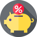 discount,commerce and shopping,piggy bank,savings,percent,percentage,economy,money box,cash box